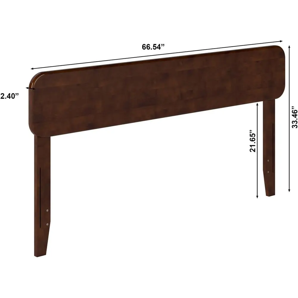 Queen Solid Wood Headboard, Walnut
