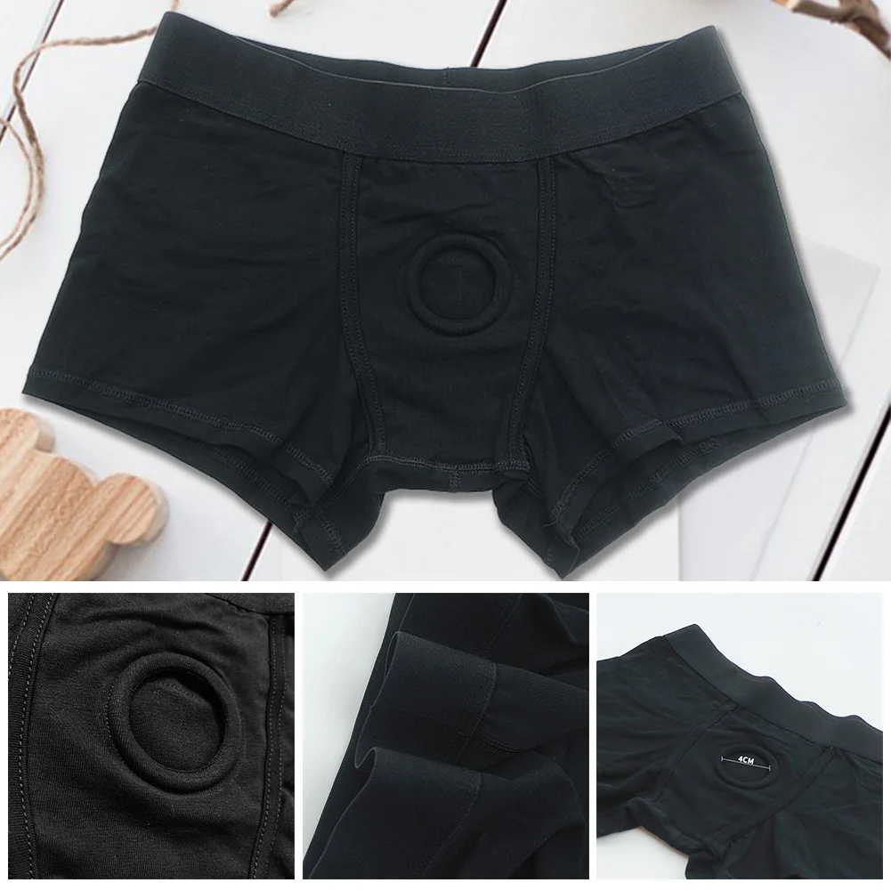 Open Front Hole Underwear Boxers Exposed Peni Boxer Shorts Crotch Hole Mens Underpants Slip Homme Sexy Underpant Porn Panties