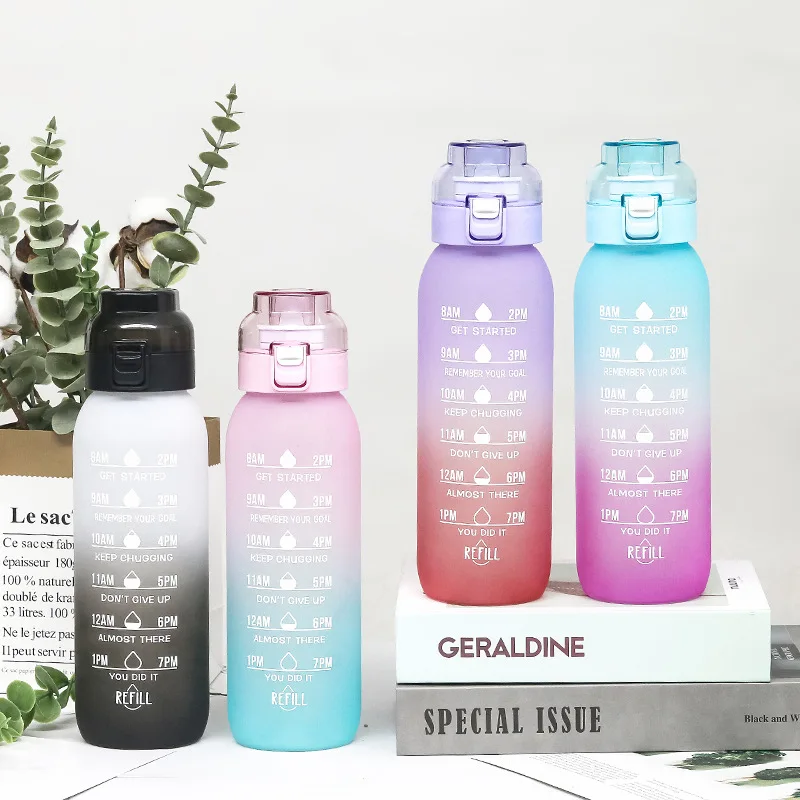 1000ML Flavor Water Bottle With Straw With 9PCS Flavor Pods Fashion Fitness Water Bottle For Outdoor Activities Sports 1PC sports water bottle sports bottle water bottle