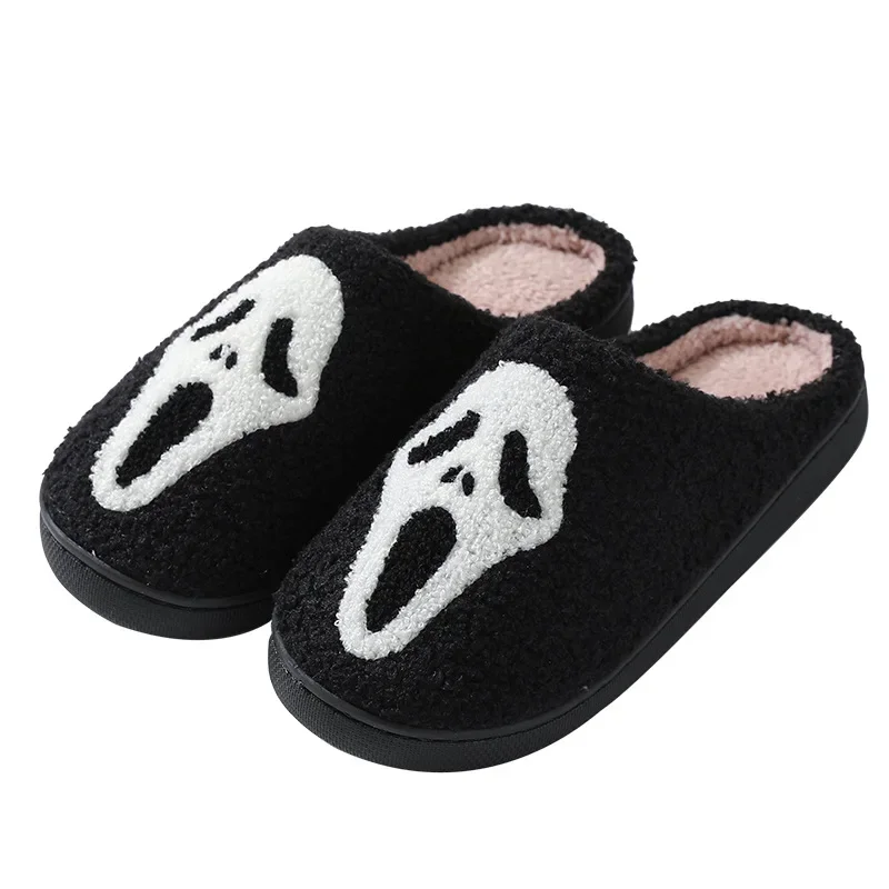 Fashion Slippers Skull Cartoon Warm Winter Cotton Men Women