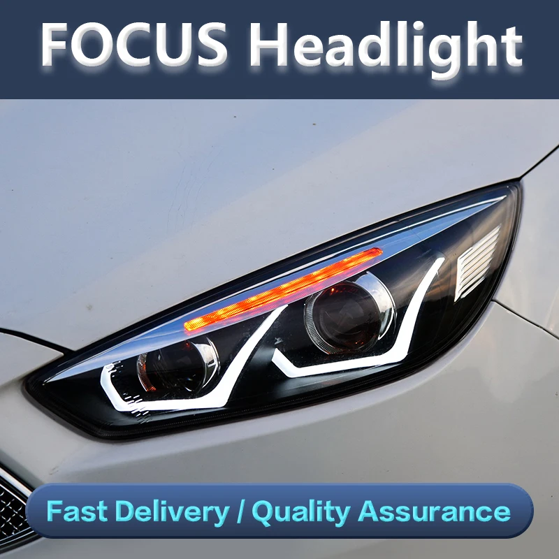 

LED Headlights For Ford 2015-2018 For focus LED With Daytime Running Lights Head Lamps Be-xenon LENS