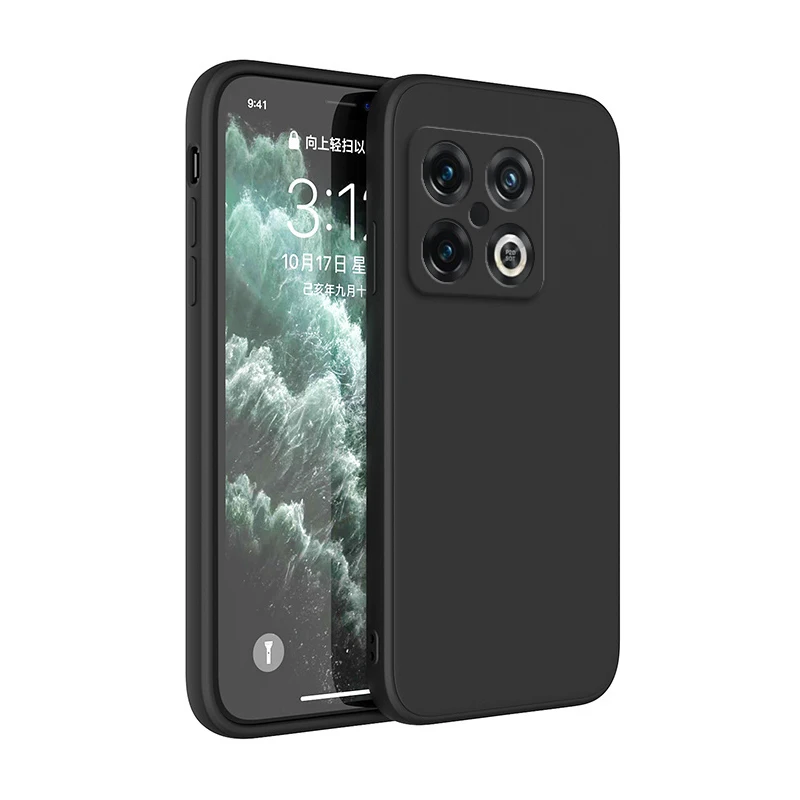 Luxury Shockproof Liquid Silicone Square Phone Case – Soft Back Cover Housing