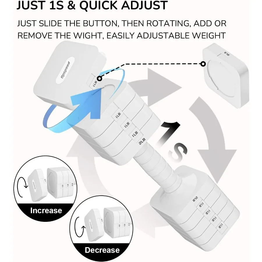 Adjustable Dumbbell Set for Women Men 10LB Each Hand Weights Dumbbells Sets Woman Exercise Fitness dumbbell Adjust dumbbells set