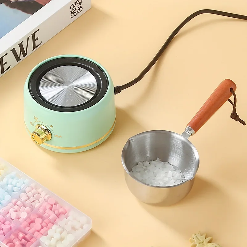 New DIY Tool Wax Bottle Sugar Butter Melting Pot Heating Furnace Insulation Hot Milk Stainless Steel Mini Melting Wax Pot
