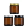 Handmade Glass Cosmetic Jar, Body Lotion Cream Container, Skincare Brown Cosmetic Candles, Aromatherapy, 100g 1