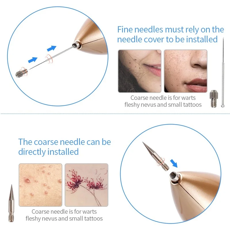 LCD Plasma Pen 9 level Laser Mole Removal Skin Corn Freckle Tag Nevus Dark Age Sweep Spot Tattoo Remover Electric Machine Skin Tag Removal Tool Skin Tag Removal Pen