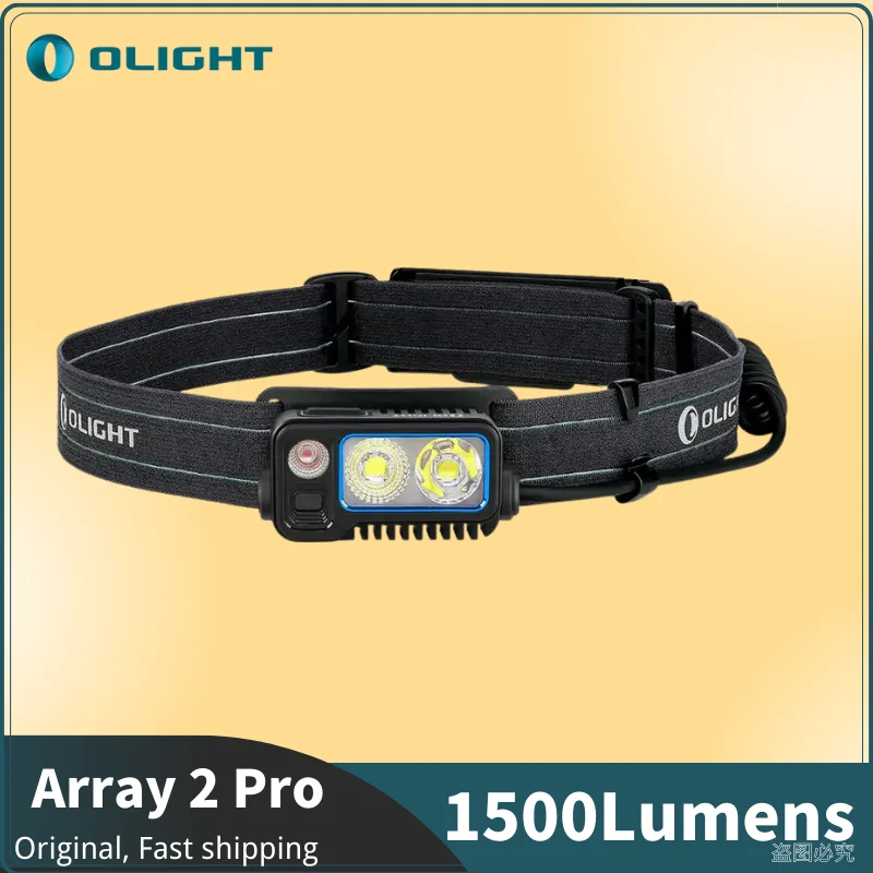 

OLIGHT Array 2 Pro 1500 Lumens Headlamp with Red Light Option, Powered by USB-C Rechargeable LED Headlight with Motion Sensor