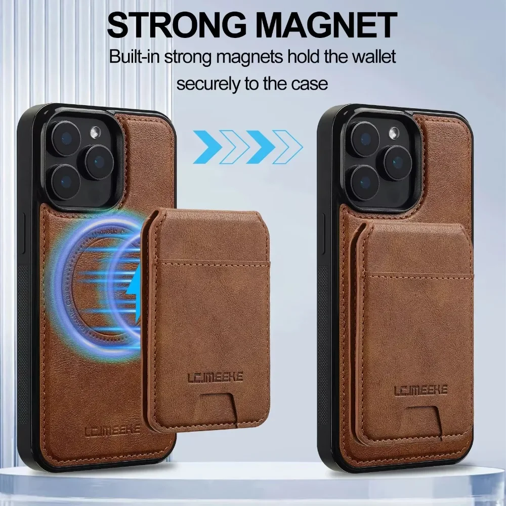Detachable Magnetic Card Holder Wallet Case