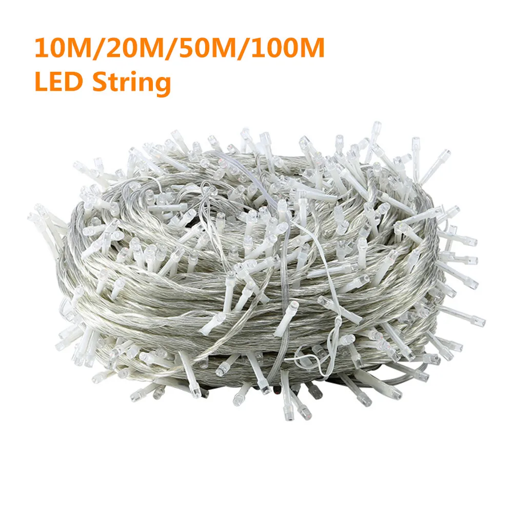 5M 10M 20M 30M 50M 100M LED 문자열 요정 빛 휴일 크리스마스 웨딩 장식 AC220V 방수 야외 빛 갈 랜드