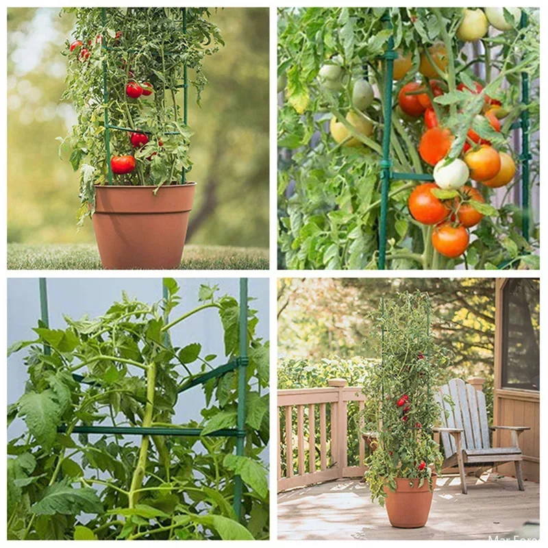 Plant Stakes Plastic Plant Supports Plant Climbing Support Climbing Plant Trellis Plant Support Racks Plant Support Stick Plant Stakes Garden Flower Climbing Vine Rack Pillar Plastic Coated Steel Pipe Plant Trellis Supporting Frame Vegetables Growing