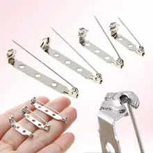  20Pcs/Set Plated Iron Brooch Base Back Bar Badge Holder Safe Lock Brooch Pins DIY Jewelry Findings Jewelry Accessories 