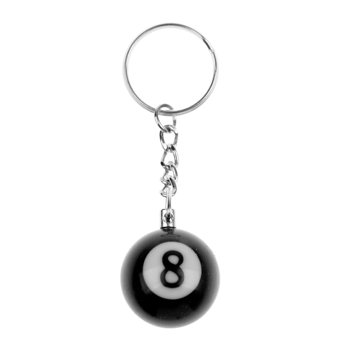 

16 Pcs Billiard Pool Keychain Snooker Table Ball Key Ring Gift Lucky NO.8 Keychain 25mm