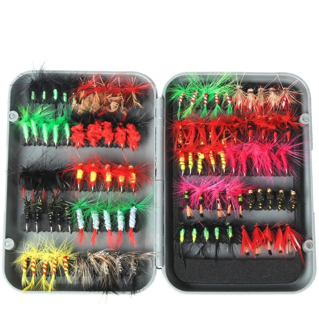 Unique Vintage Fly Fishing Lure Box with Assorted Flies