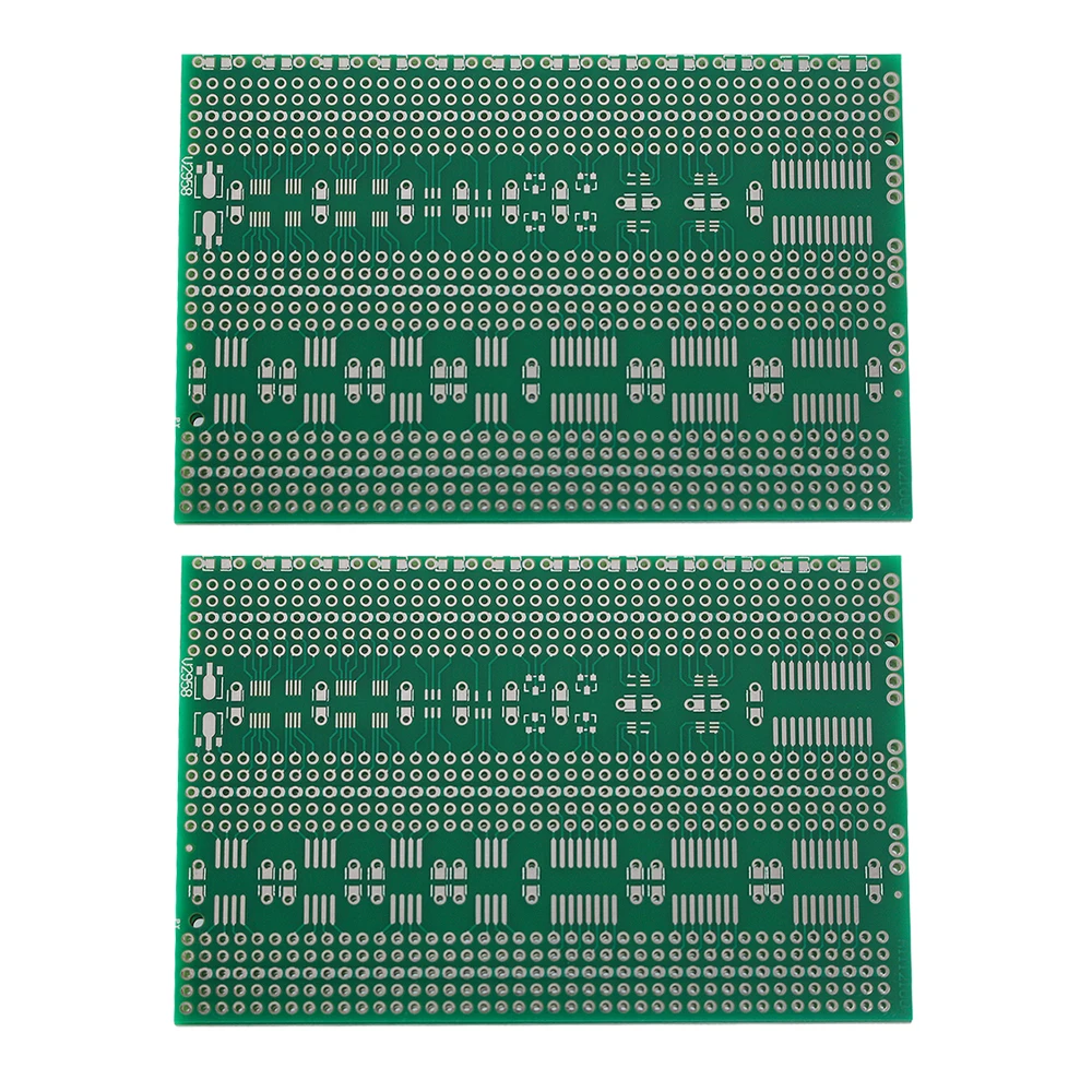 2pcs 7x11cm 단일 측면 PCB 멀티 패키지 SMD IC 저항 커패시터 다이오드/삼극관/트랜지스터 용 범용 보드 전송 어댑터