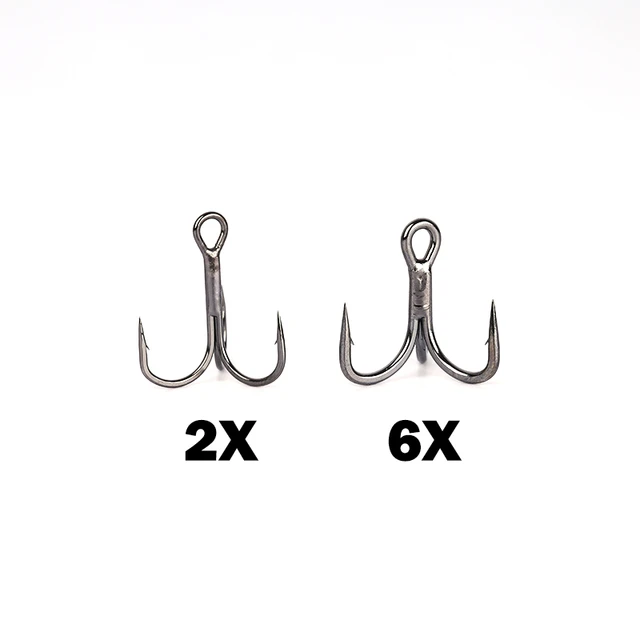 FishTrip 4X Strong Treble Hooks High Strength Replacement Hook for  Saltwater and Freshwater