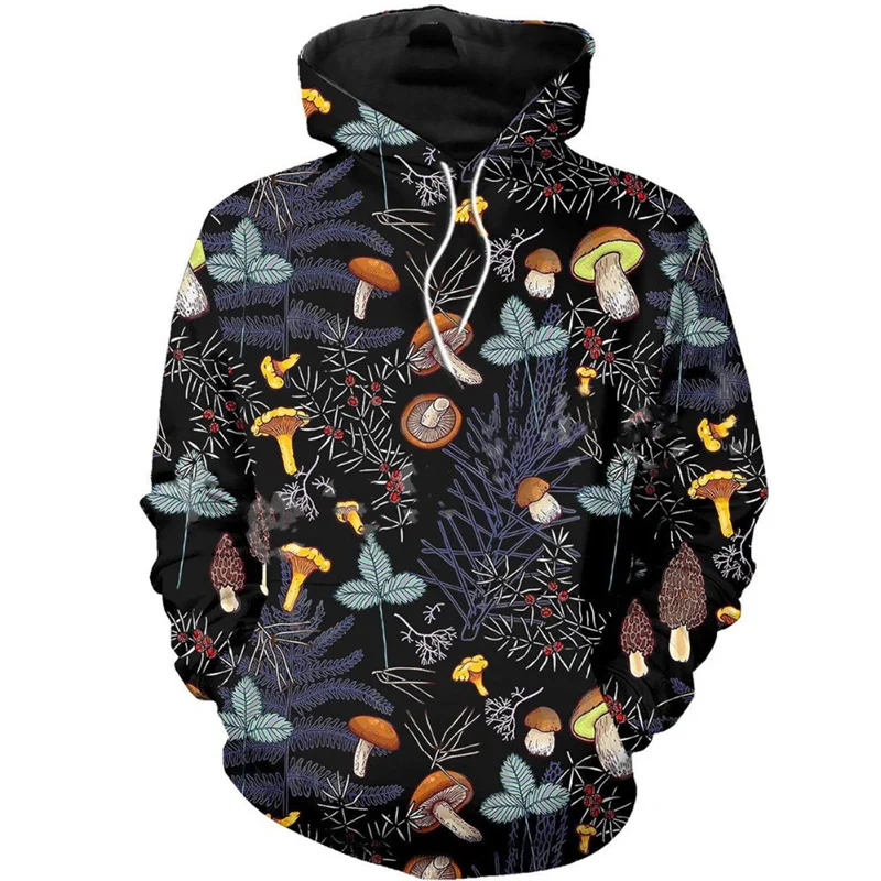 thumbnail image 1 of Sudadera con capucha con estampado 3D de hongo arcoíris para hombre, sudadera con patrón psicodélico, tops casuales de manga larga para la calle, sudaderas holgadas, 1 of 5