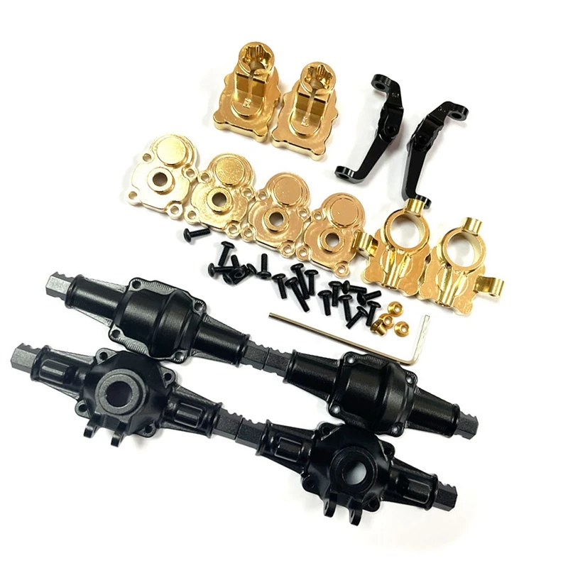 

For FMS FCX24 Brass Front And Rear Portal Housing Axle Housing Set 1/24 RC Crawler Car Upgrades Parts Accessories