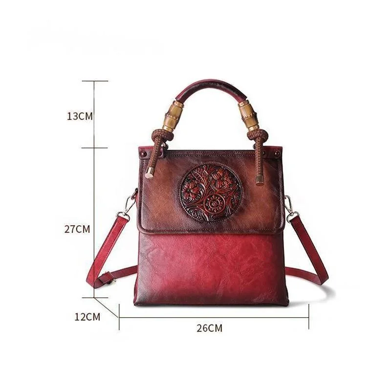 MOTAORA Embossing Leather Women Handbags For Ladies Shoulder Bag 2024 New Luxury Bamboo Thick Rope Handle Woman Handbag 7 Colors