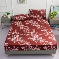 Deep Pocket Fitted Sheet Set King Queen Double Full Size Bohemian Floral Bed Linen Set 27cm Deep 3