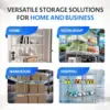 48 x 18x76 4000LBS Metal Shelves for Storage with Wheels Ideal for Garage Shelving 5 Tier Wire Shelving Rack for Kitchen Storage 6