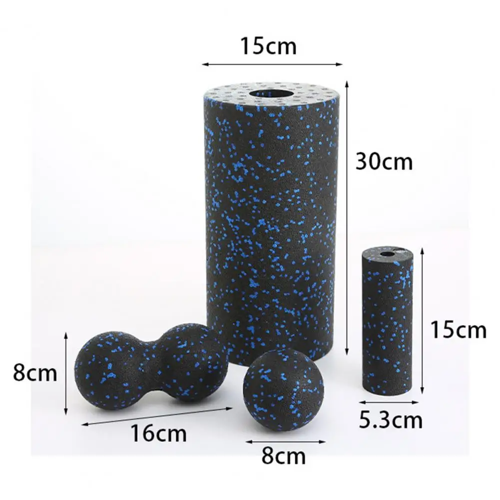Hollow Yoga Roller Massage Peanut Ball Set 4Pcs Back Pain Relief Yoga Exercise Physical Therapy Deep Tissue Massage Roller