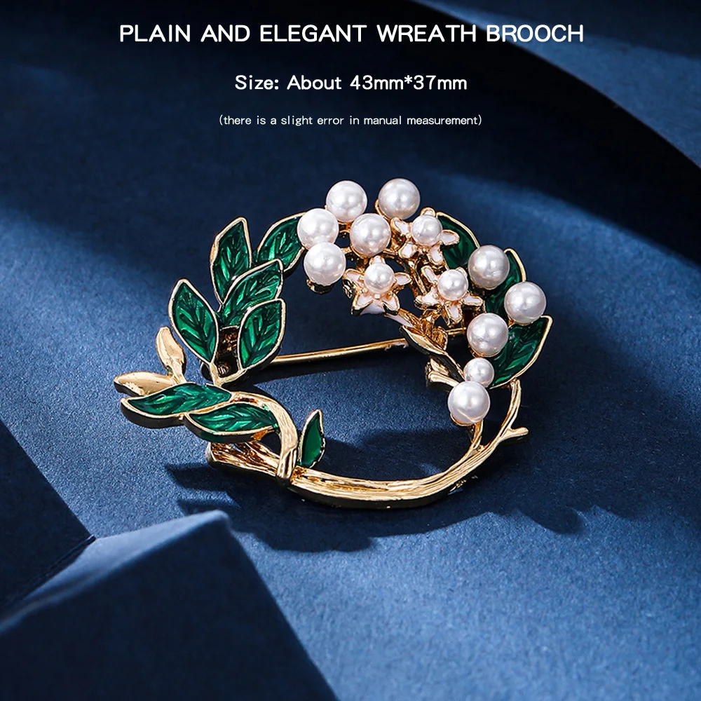 Flower Pearl Brooch For Women Brooch Set Girls Jewelry Accessories Luxury Wheat Brooch Set Gift Box Party Birthday Present