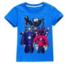 New Baby Boys Summer Skibidi Toilet Kids Cartoon Tees Game Speakerman Titan TV Man Print T Shirt Children Cotton Clothes Top 2