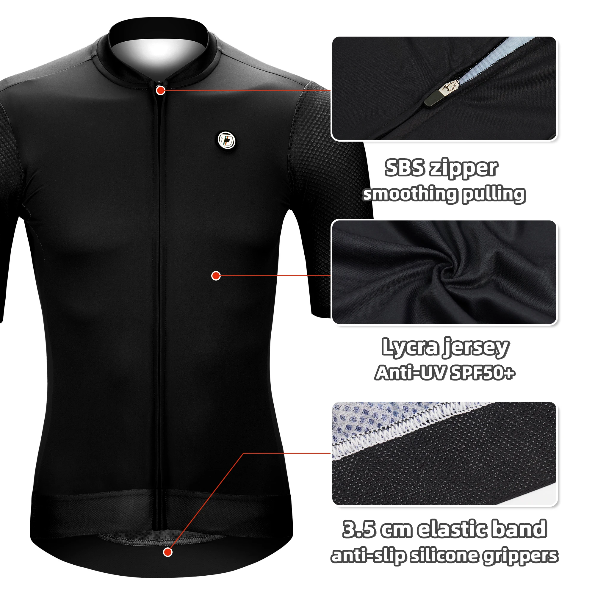 DAREVIE Cycling Jersey SPF 50 Anti-UV Training Level Slim Fit Small Size Men Women Man Cycling Maillot Bike Jersey Cycling Shirt 6