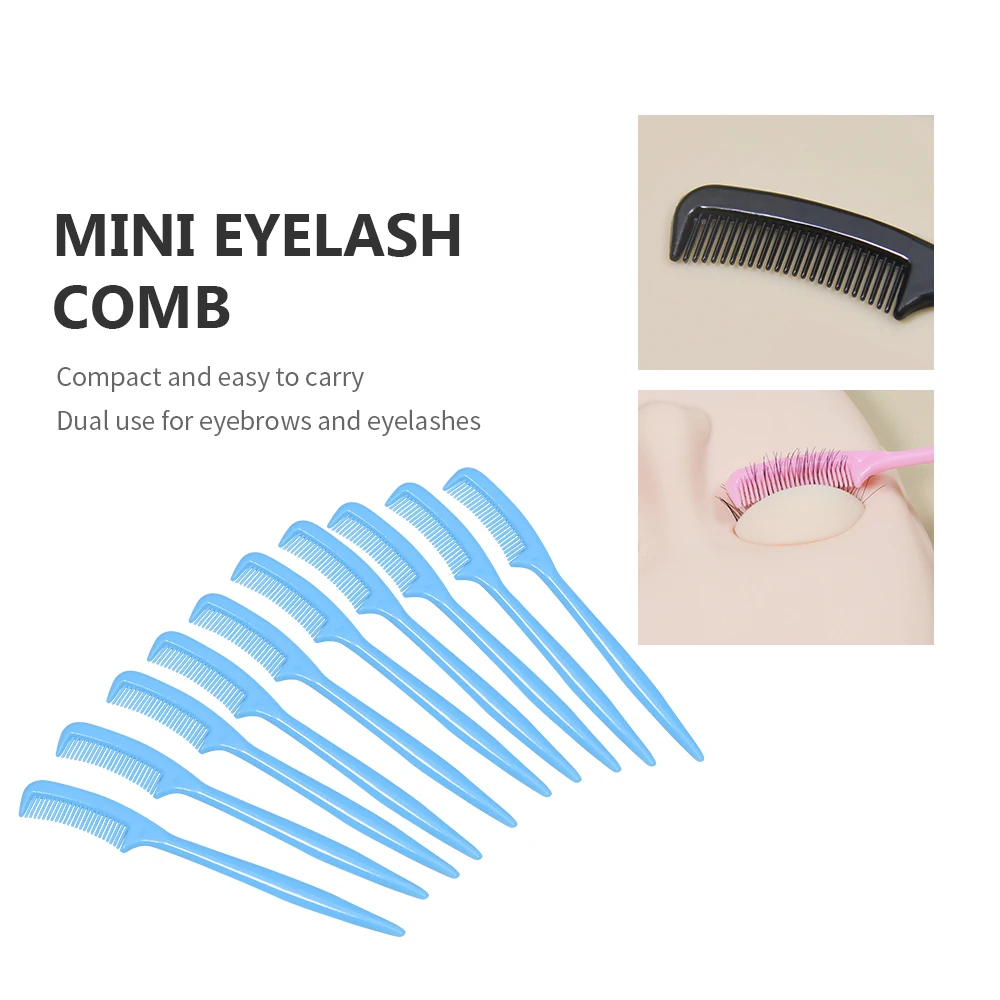 

10Pcs/Lot Micro Eyelash Extension Combs Mini Eyebrow Comb Small Cute Eyebrow Brushes Eyelash Applicators Doll Mascara Wand