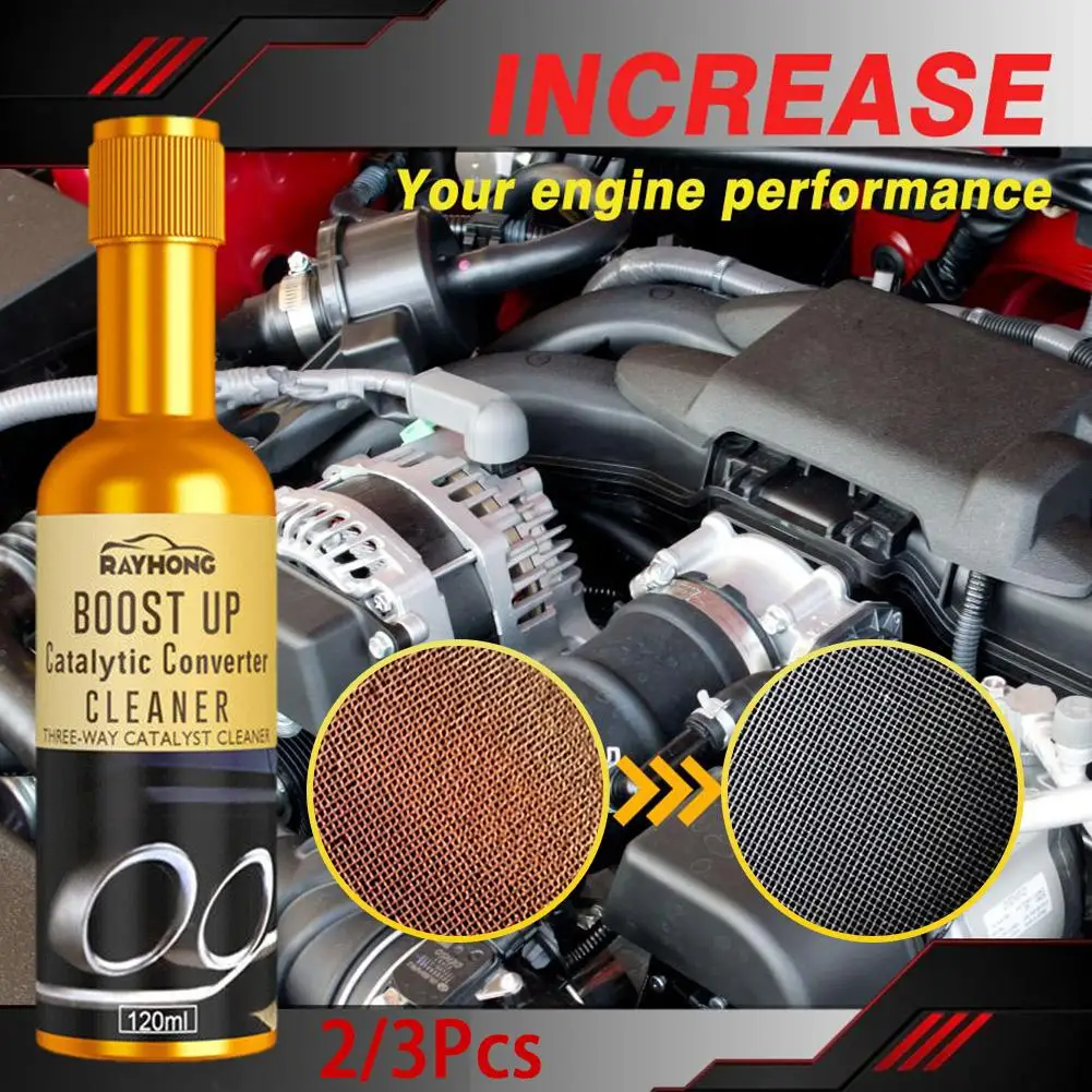 3pcs 120ML Car Engine Catalytic Converter Cleaners Automobile Cleaner Catalysts Easy To Clean Engine Accelerators CSV For Vehicl
