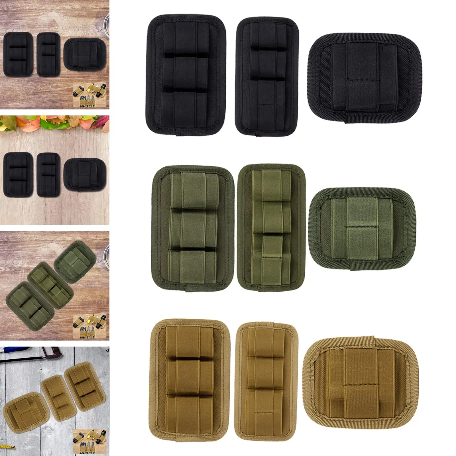 Insert Modular Organizer Lightweight Elastic Organizer Holder Molle Pouches for Trekking Hiking Backpacking Fishing Accessories