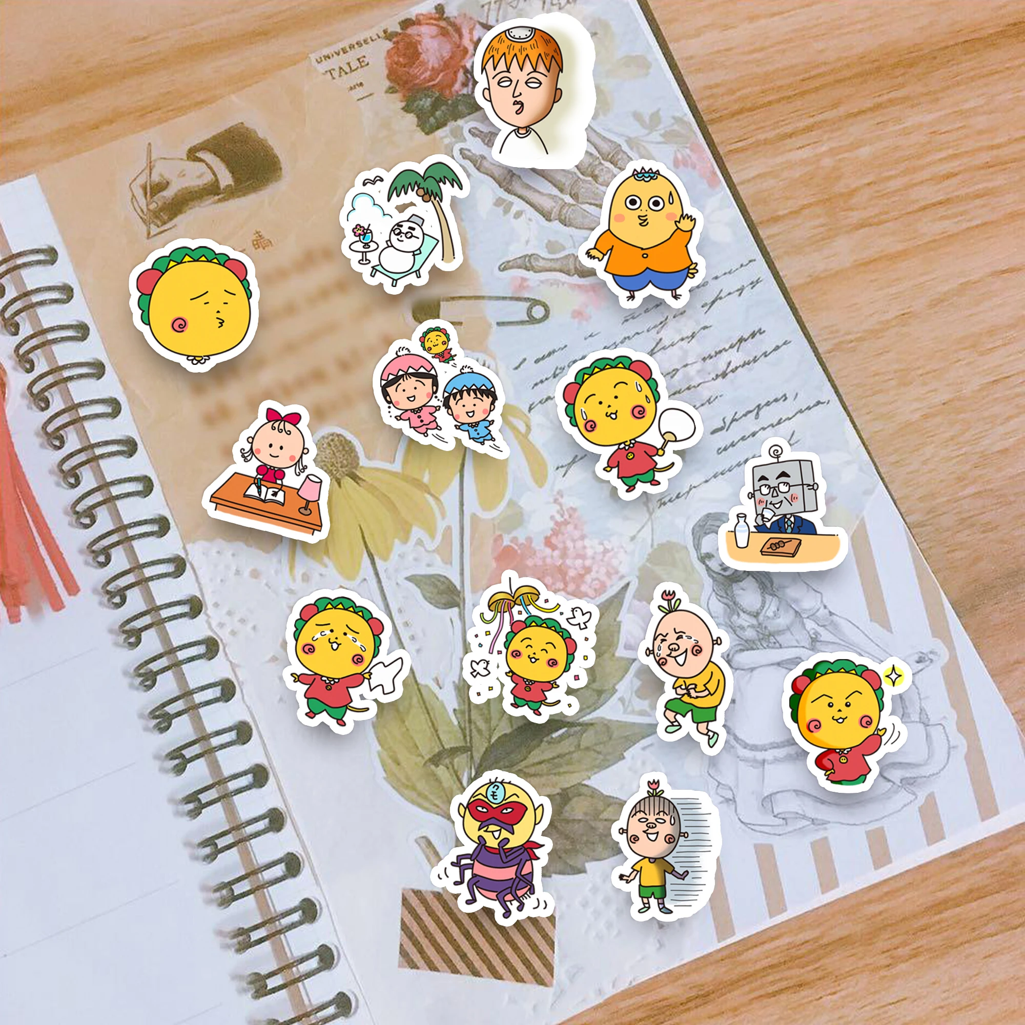 40PCS Cojicoji 스티커 체리 미트볼 애니메이션 주변기기 스티커 문구 장식 데스크탑 벽 책 DIY