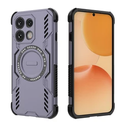 Enhanced Protective Magnetic Wing Shield Phone Case - Hard PC + Soft TPU, Wireless Charging Compatible for OPPO Reno16 Pro 5G (Purple)