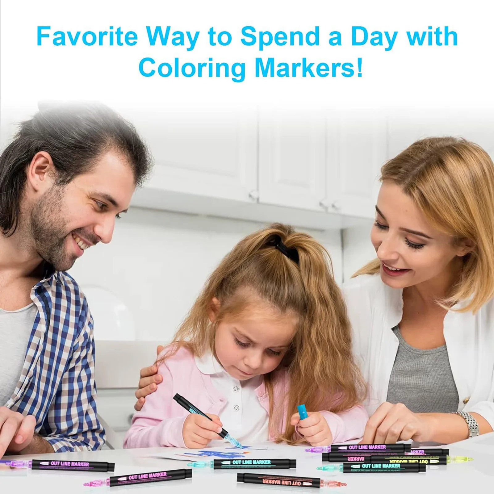 100ml Stationery Organizer for Kids Festival Gifts For Teens Girls Trendy Stuff 24 Colors Markers Outline Pen For Birthday