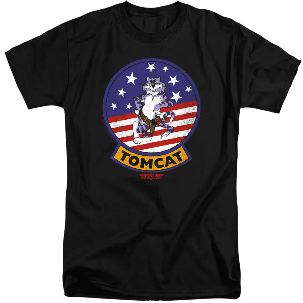 Top Gun Tall T-Shirt Tomcat Patch Black Tee