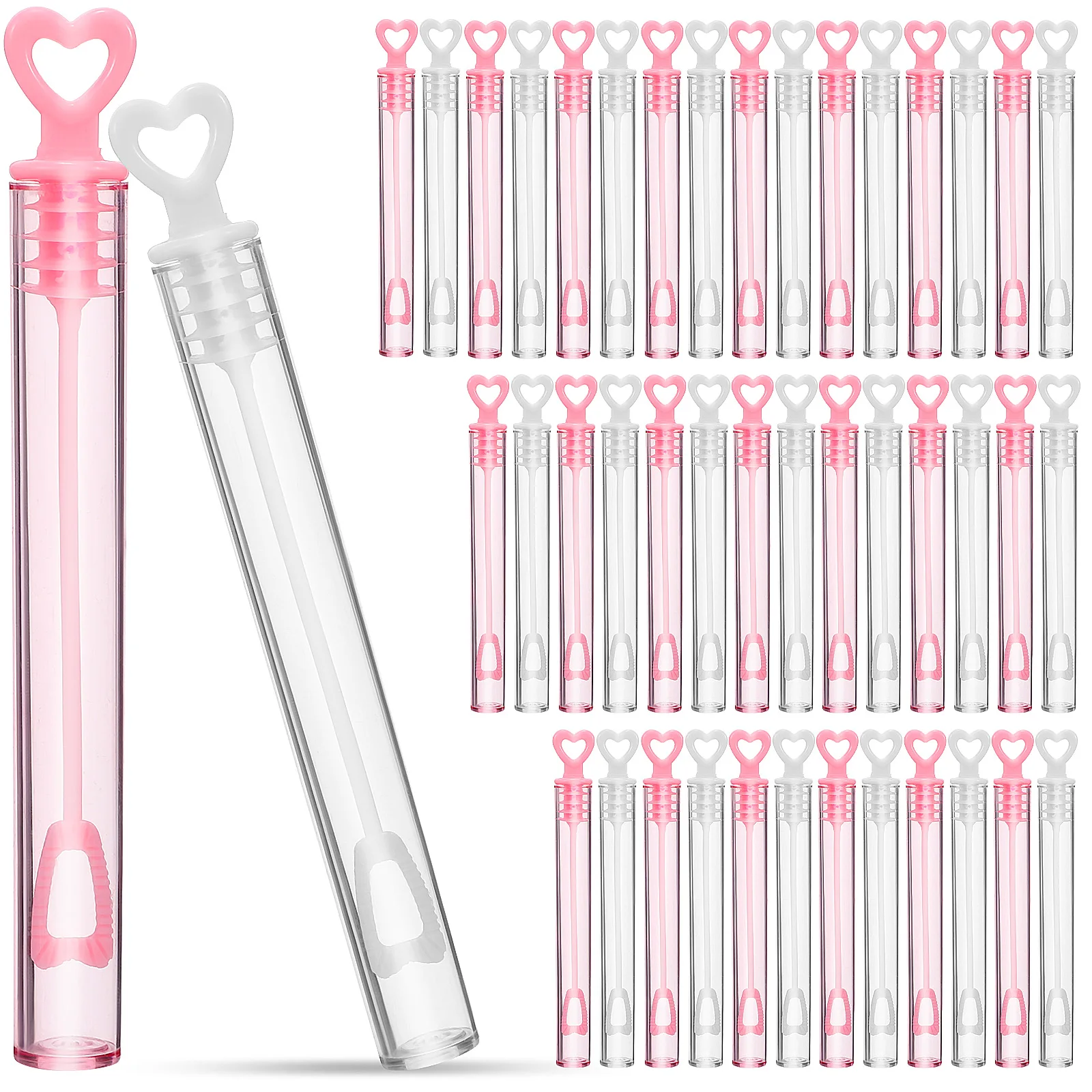 

50Pcs Bubble Wands Mini Wedding Bubbles Stick Tube Soap Water Bottles Party Favors Children'S Toy Bubble Water Combination Set