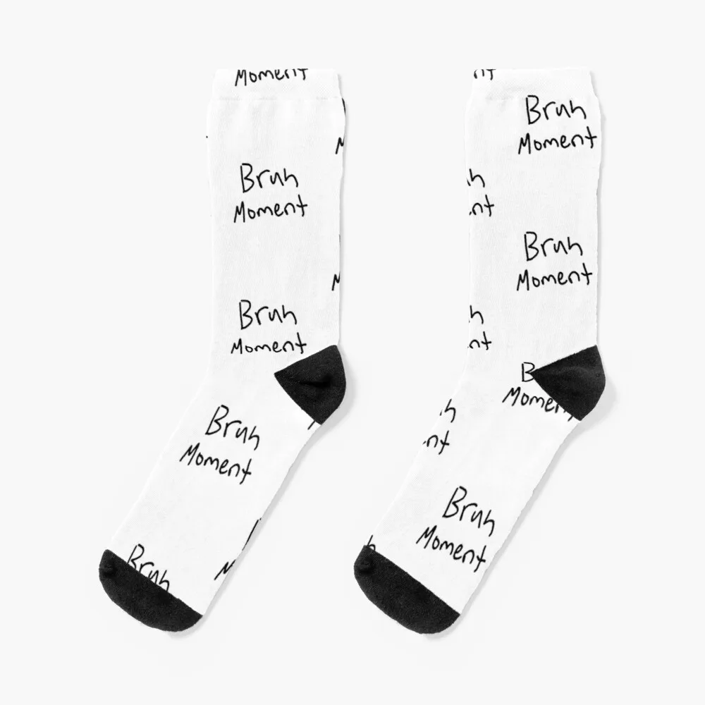 Bruh moment Socks Female Cycling Socks Black Socks west biking yp0201299 winter cycling warm camouflage head cap elastic hat with glasses holes black