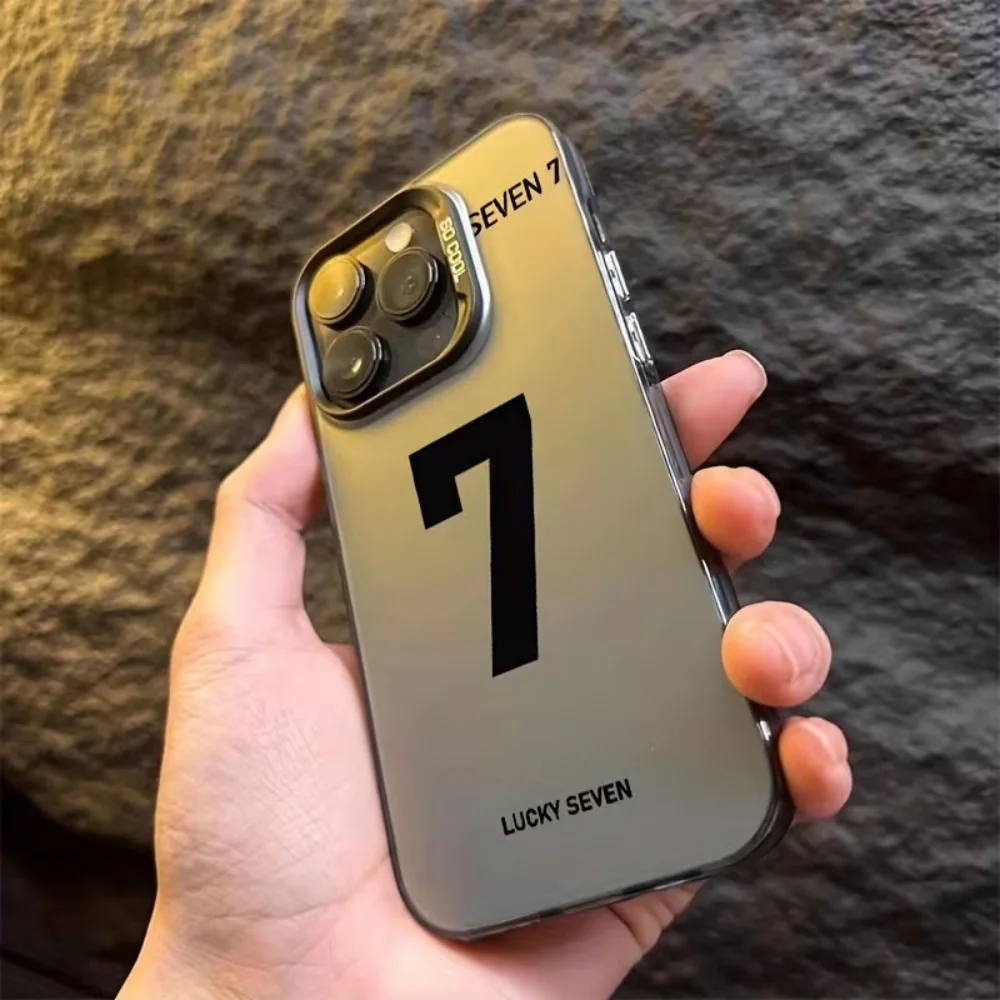 Lucky Seven Solid Color Matte Protective Phone Case