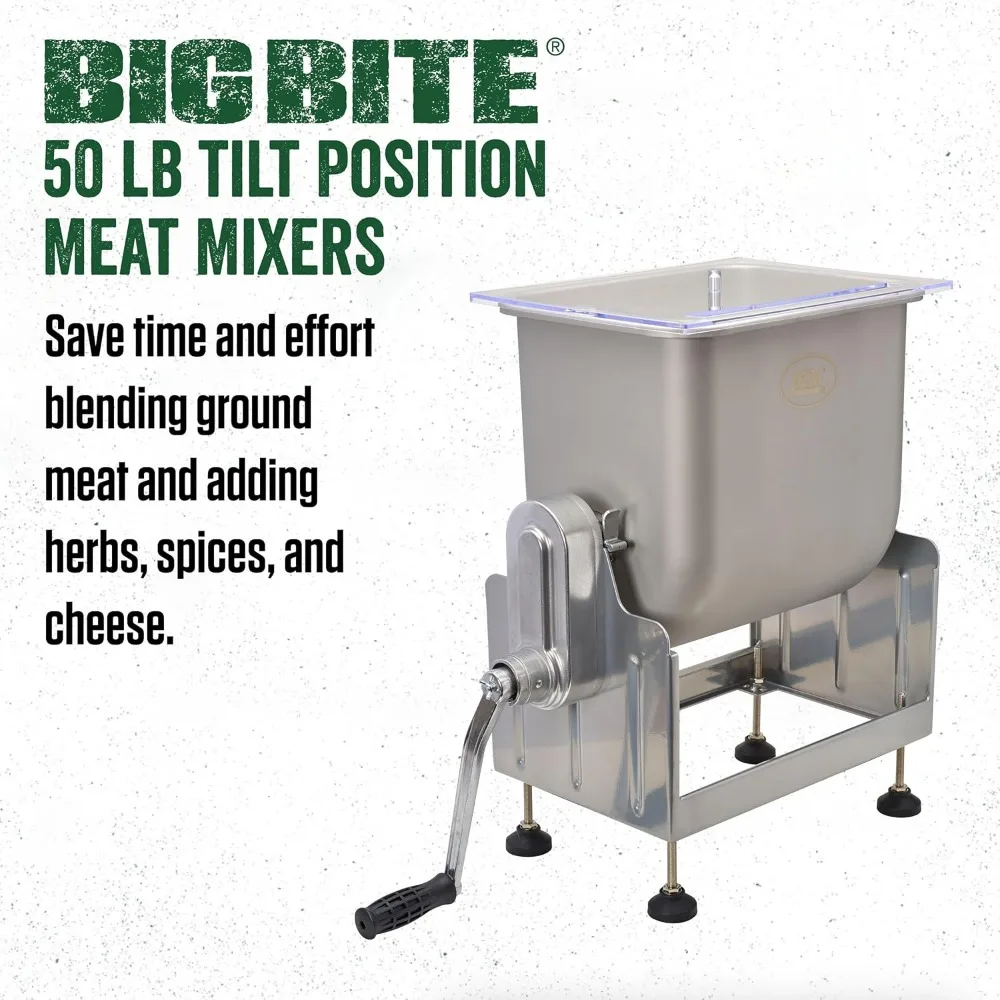 50 Pound Capacity Tilt Meat Mixer, Stainless Steel, Motor or Grinder Not Included 2