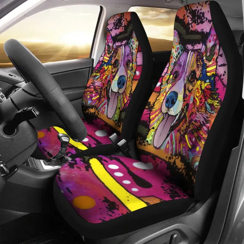 

Corgi Cute Car Seat Cover, Custom made Covers, New Car Gifts For Him, Car Accessories