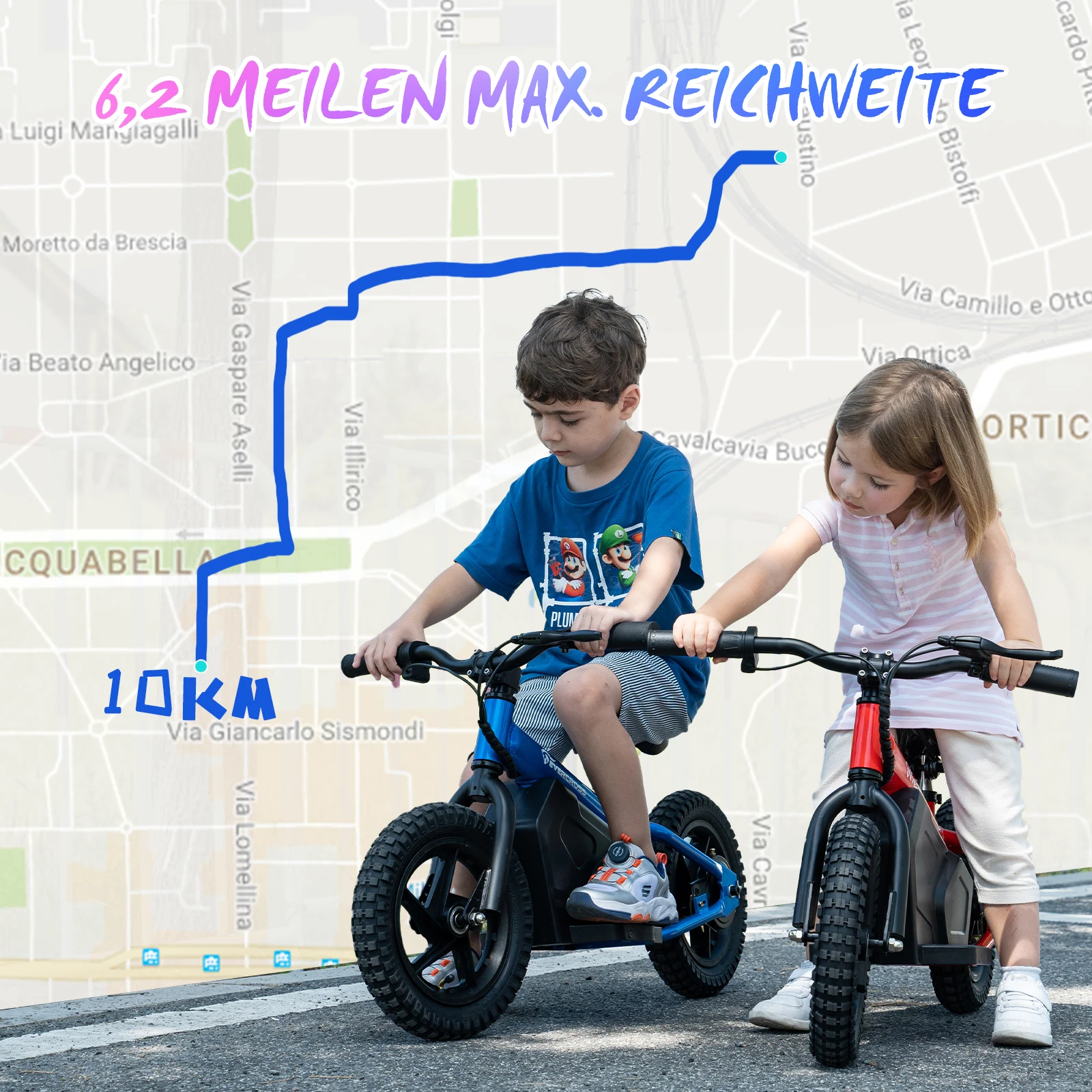 EVERCROSS Electric Balance Bike for Kids,100W Toddler Bike with12"Tires,24V4AH Electric Motorcycle,Gift for 3+Boys Girls,UL