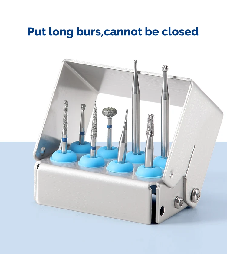 AZDENT Dental-Bohrerhalter, Sterilisator, 8/30 Löcher für FG/CA-Bohrer, Block-Organizer, Autoklav-Sterilisator, Box aus Edelstahl – Detail 17