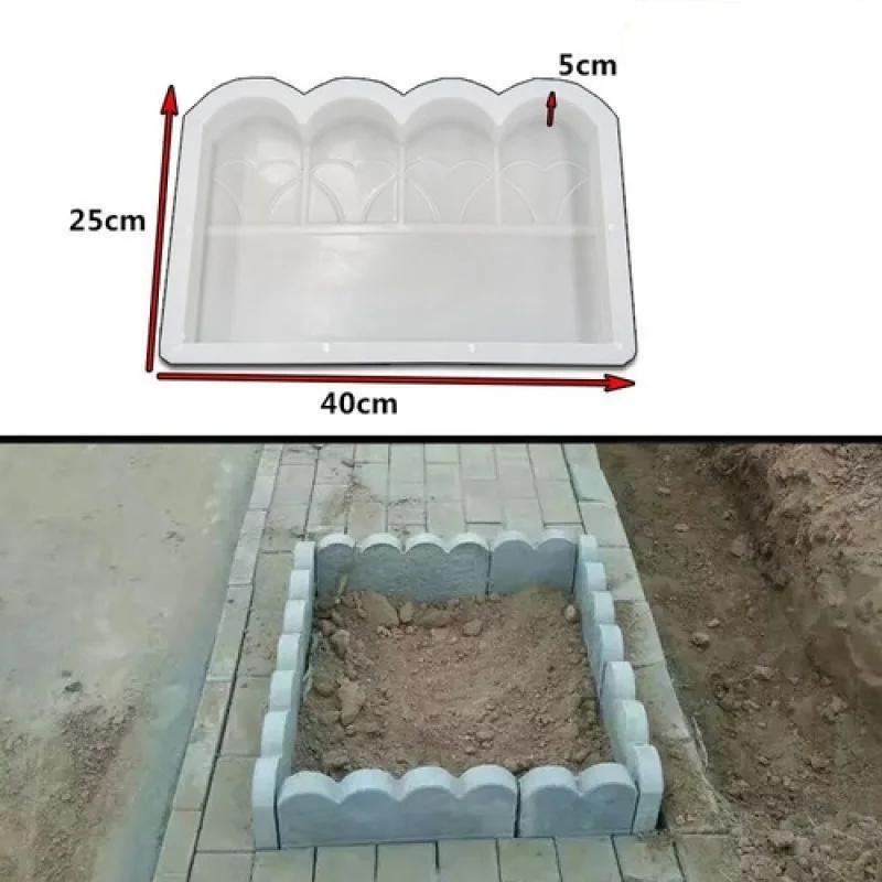 Stone Brick Path Mold Garden Building Accessories Plastic Making DIY Fish Pond Paving Mould Home Wall Fence Road Concrete Mold
