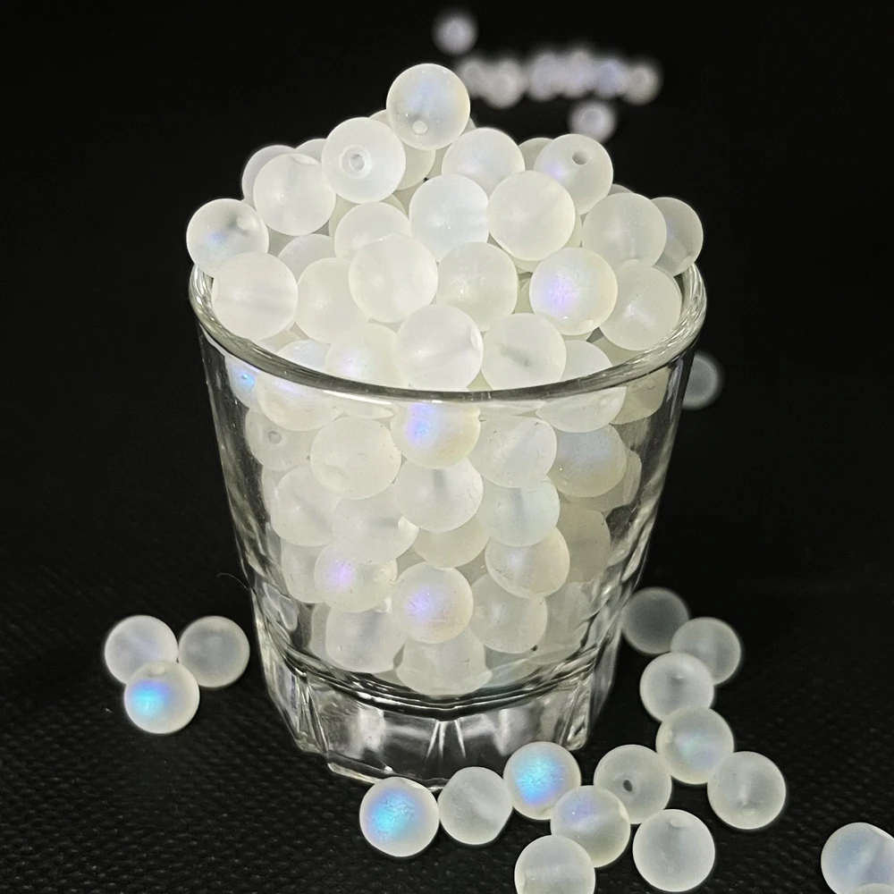 8 Mm 250 Pezzi Piccole Perle Di Vetro Imitazione Perla Rotonda Satinata Per La Creazione Di Gioielli Set Di Colori Assortiti - Italia - Foto 6