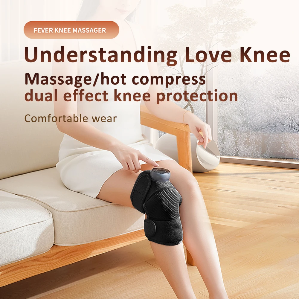 3 in 1 Electric Heating and Vibration Knee Elbow Shoulder Wrap, Mugwort Hot Compress Knee Heated Pads Leg Massager