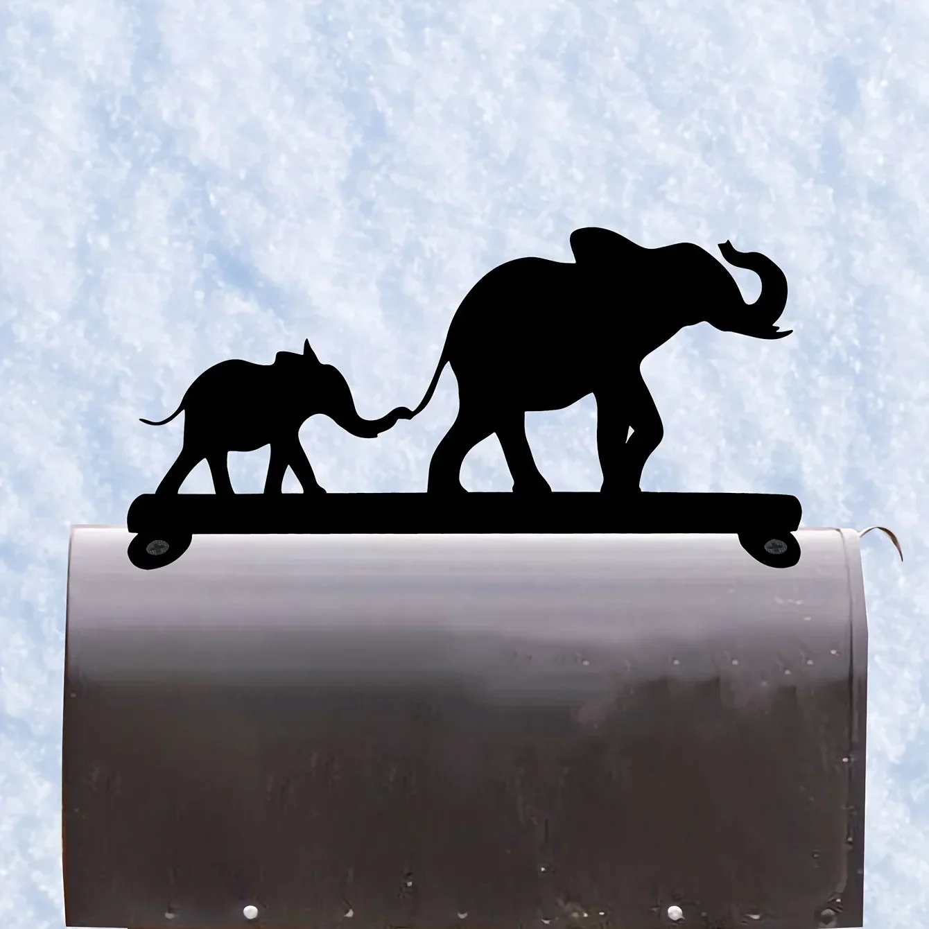 

Металлический Железный слон с маленьким слоном, железная силуэт, украшение для почтового ящика, металлический Железный декоративный почтовый ящик, вывеска, декор для почтового ящика