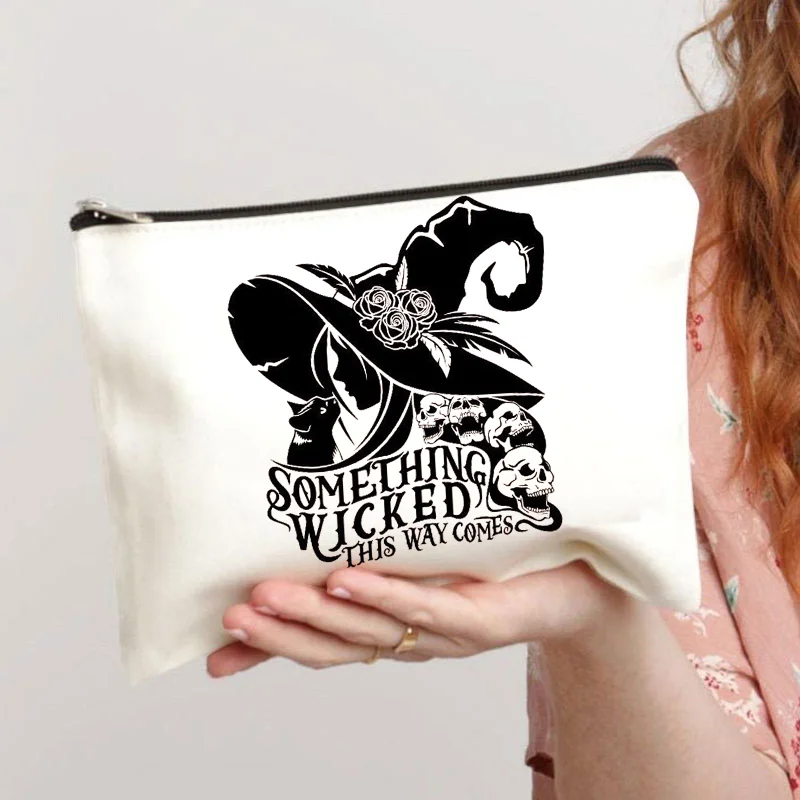 Funny witch  Printing Cosmetic Organizer Bag Make Up Cosmetic Bag Fashion Women's Bag Makeup Bag Multifunction Pencil Cases 4