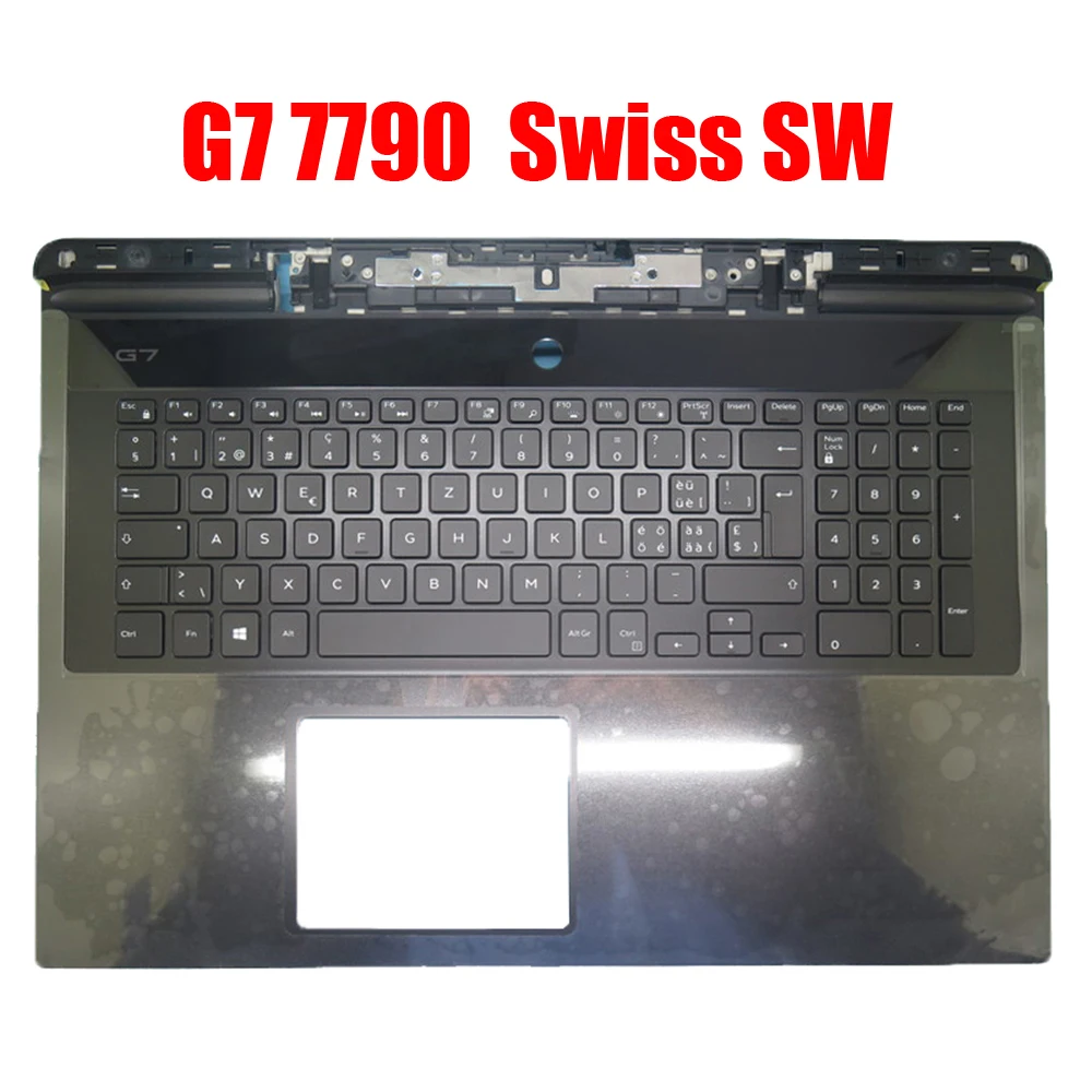 

Swiss SW Laptop Palmrest For DELL G7 17 7790 00YW0N 0YW0N 091MN2 91MN2 0XF2KG XF2KG 06WFHN 6WFHN 093VM2 93VM2 0XMG22 Keyboard