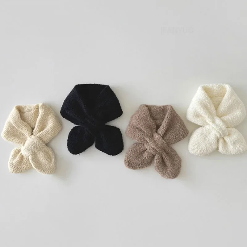 1-4Y Candy Color Girl Kid Scarf Simple Versatile Children Scarves Clothing Accessories Soft Warm Winter Boys Toddler Neckerchief