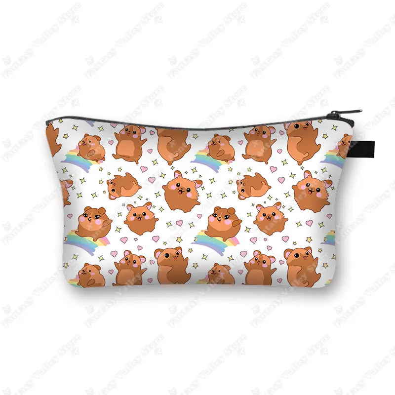 Charming Pet Print Cosmetic Case - Makeup Bag and Beauty Organizer Zipper Pouch
